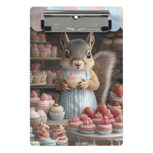 Eichhörnchen mit Cupcake Mini Klemmbrett