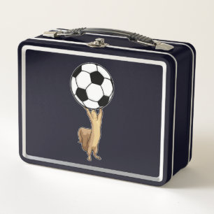 Eichhörnchen mit Fußball Metall Brotdose