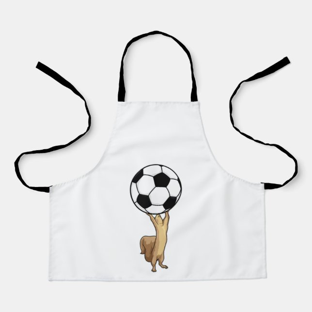 Eichhörnchen mit Fußball Schürze (Vorderseite)