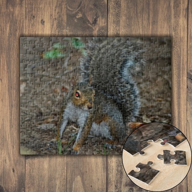 Eichhörnchen mit glühenden Augen (Squirrel with glowing eyes jigsaw puzzle)