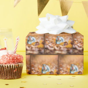 Eichhörnchen mit Herbstkorn Geschenkpapier