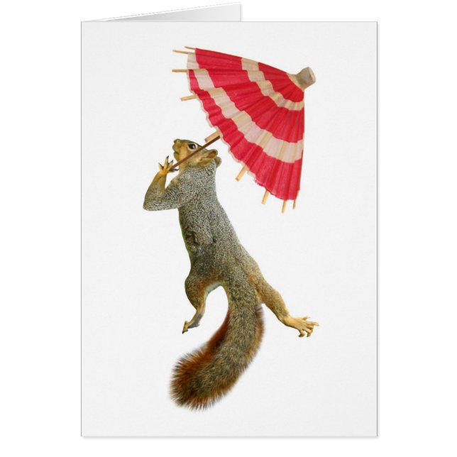 Eichhörnchen mit Parasolkarte (Vorne)