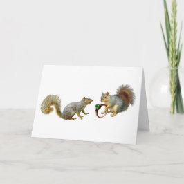 Eichhörnchen mit Ring Card Karte