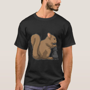 Eichhörnchen mit Schachstück Bishop T-Shirt