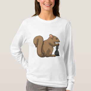 Eichhörnchen mit Schachstück Bishop T-Shirt