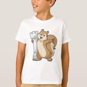 Eichhörnchen mit Schachstück King T-Shirt