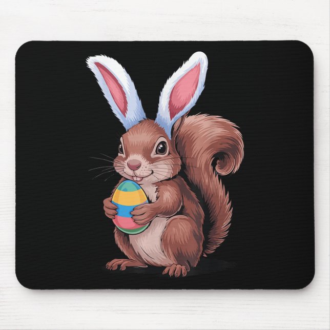 Eichhörnchen mit sonnigen Ohren Funny Oaster Kinde Mousepad (Vorne)