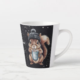 Eichhörnchen mit Tasse und Schnee „Stay Warm“