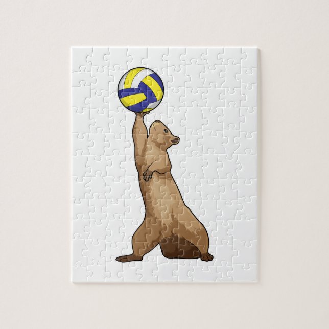 Eichhörnchen mit Volleyball (Vertikal)