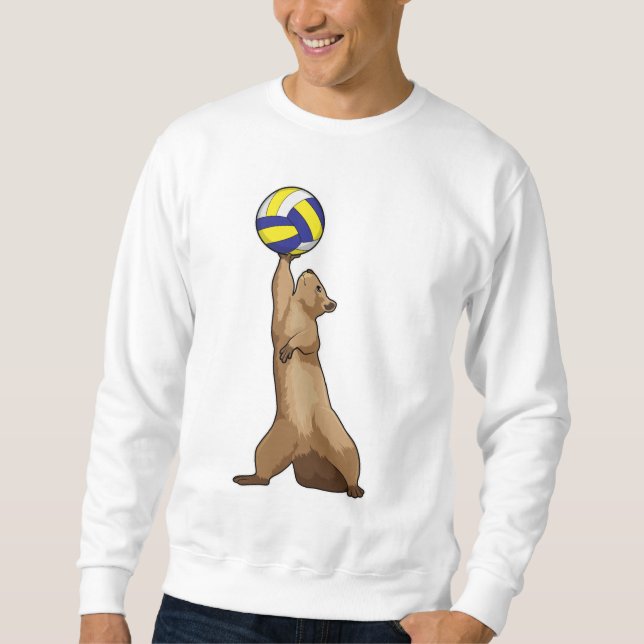 Eichhörnchen mit Volleyball Sweatshirt (Vorderseite)