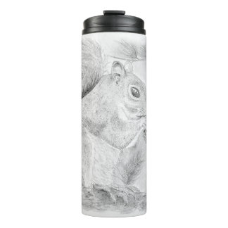 Eichhörnchen Nibbling eine Snack Thermal Tumbler Thermosbecher