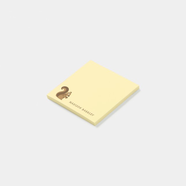 Eichhörnchen Niedlich Kid's Woodland Post-it Klebezettel (angewinkelt)