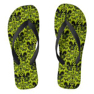 Eichhörnchen Nordic Skandinavische Volkskunst Flip Flops