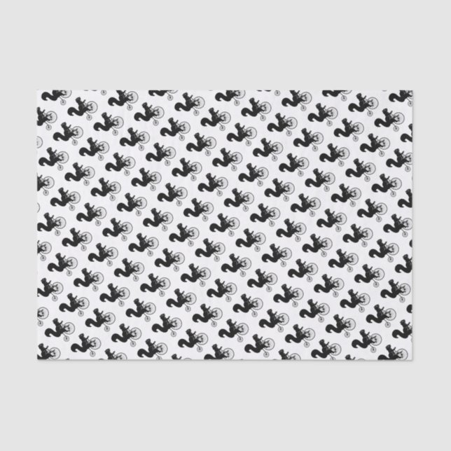 Eichhörnchen oder Chipmunk auf Fahrrad Seidenpapier (Vorderseite)