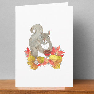 Eichhörnchen-Pekan-Pie-Thanksgiving Karte
