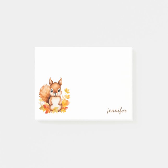 Eichhörnchen personalisieren Post-it®-Notizen Post-it Klebezettel (Vorderseite)
