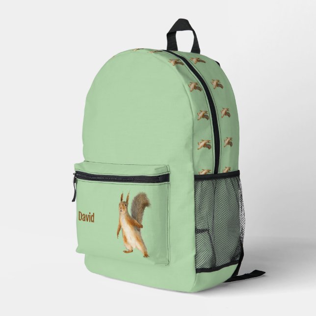 Eichhörnchen Personalisiert Bedruckter Rucksack (Rückseitige Ecke Rechts)