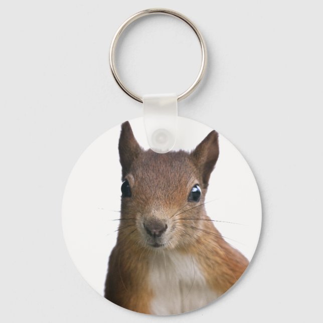 Eichhörnchen Portrait Keyring Schlüsselanhänger (Vorderseite)