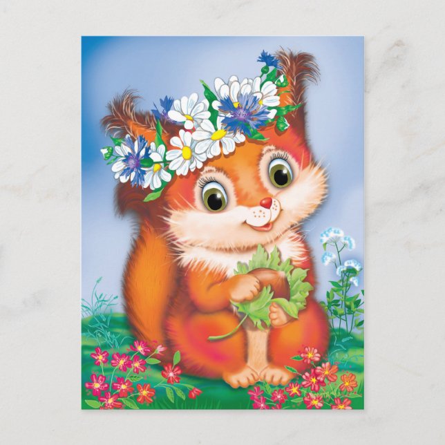 Eichhörnchen Postkarte (Vorderseite)