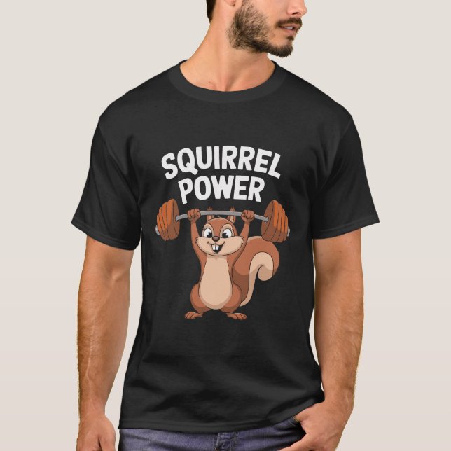 Eichhörnchen Power Funny T-Shirt (Vorderseite)