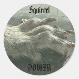 Eichhörnchen-Power Runder Aufkleber
