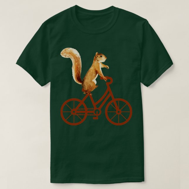 Eichhörnchen Radfahrer Geschenk Tierhörnchen T-Shirt (Design vorne)
