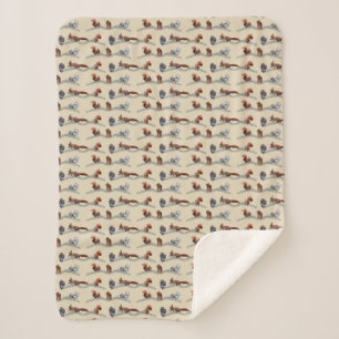 Eichhörnchen-Raserei Sherpa Decke (Creme) Sherpadecke