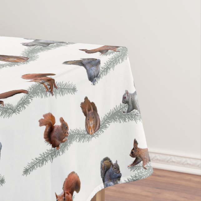 Eichhörnchen-Raserei-Tischdecke Tischdecke (Beispiel)