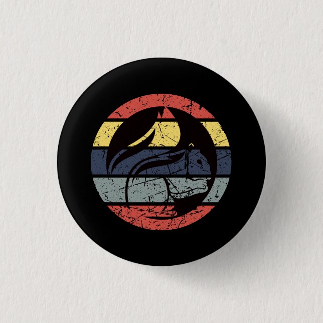 Eichhörnchen Retro Button (Vorderseite)