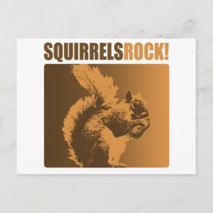 Eichhörnchen Rock! Postkarte