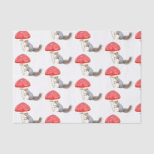 Eichhörnchen-Rosa-Mushroom-Papierpapier Seidenpapier
