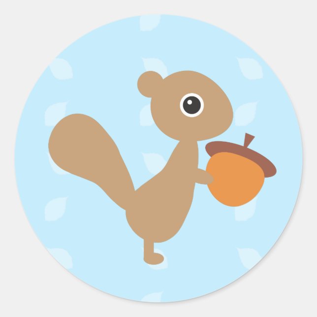 Eichhörnchen! Runder Aufkleber (Vorderseite)