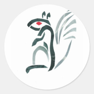 Eichhörnchen Runder Aufkleber