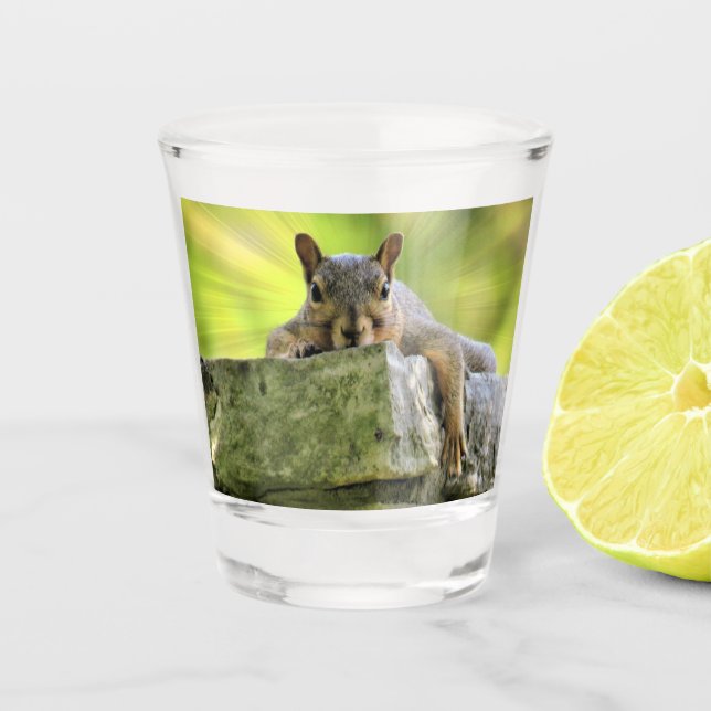 Eichhörnchen Schnapsglas (Vorderseite)