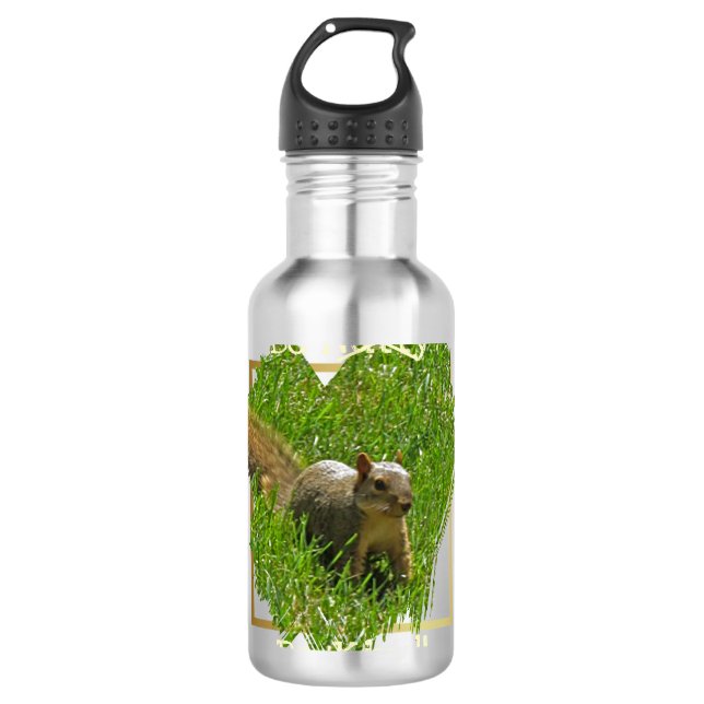 Eichhörnchen sei nass edelstahlflasche (Vorderseite)