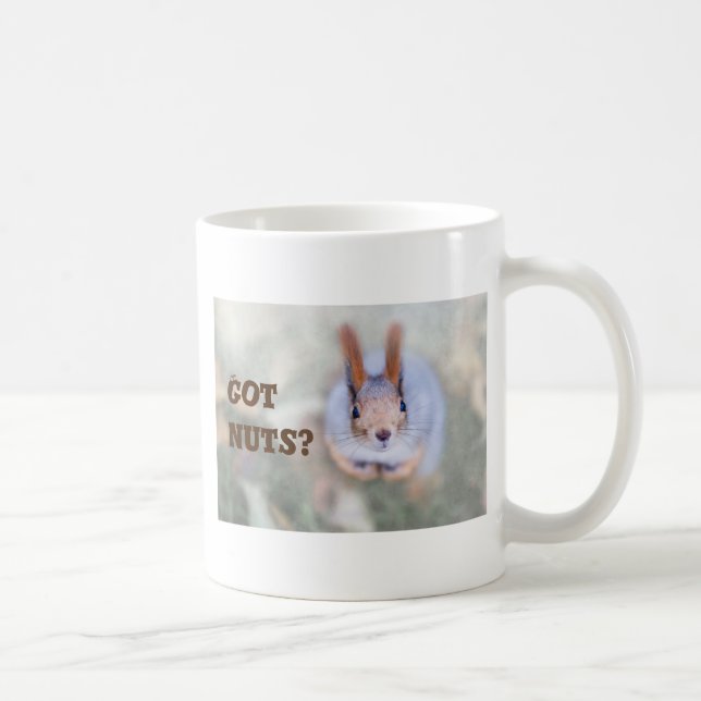 Eichhörnchen sieht dich von unten nach oben an kaffeetasse (Rechts)