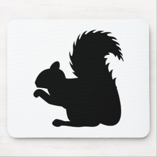 Eichhörnchen-Silhouette Mousepad