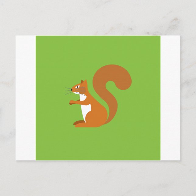 Eichhörnchen sitzen postkarte (Vorderseite)