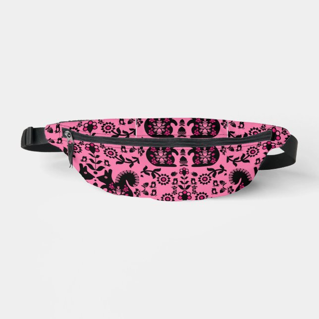 Eichhörnchen Skandinavische Volkskunst Bauchtasche (Vorderseite)