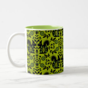 Eichhörnchen Skandinavische Volkskunst Zweifarbige Tasse