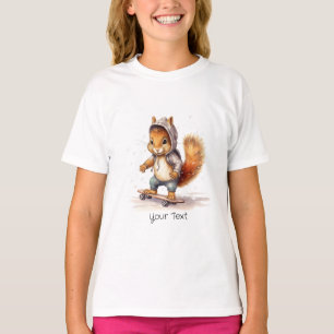 Eichhörnchen Snowboard Girl T - Shirt