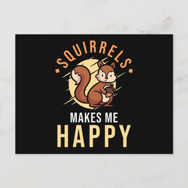 Eichhörnchen Sprichwort Funny Postkarte (Vorderseite)