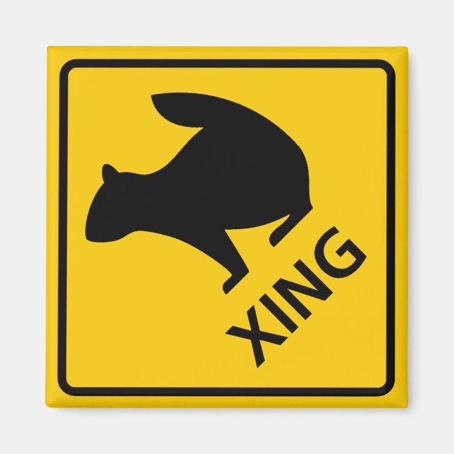 Eichhörnchen - Straßenschild Magnet (Vorne)