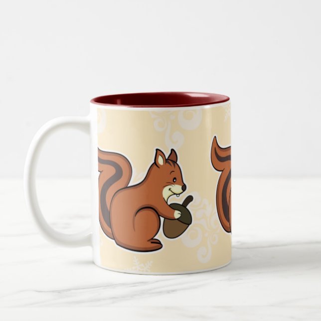 Eichhörnchen-Tasse Zweifarbige Tasse (Links)