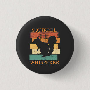 Eichhörnchen Tier Wald Retro Button