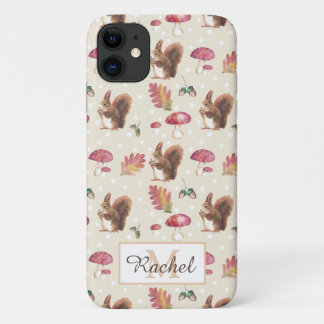 Eichhörnchen & Toadstools Herbstmuster Personalisi Case-Mate iPhone Hülle