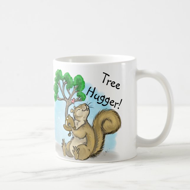 Eichhörnchen Tree Hugger Tasse (Rechts)