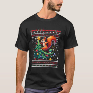 Eichhörnchen Ugge Weihnachten Funny Weihnachtsmann T-Shirt