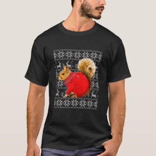 Eichhörnchen Ugly Sweater Christmas Funny Squirrel T-Shirt