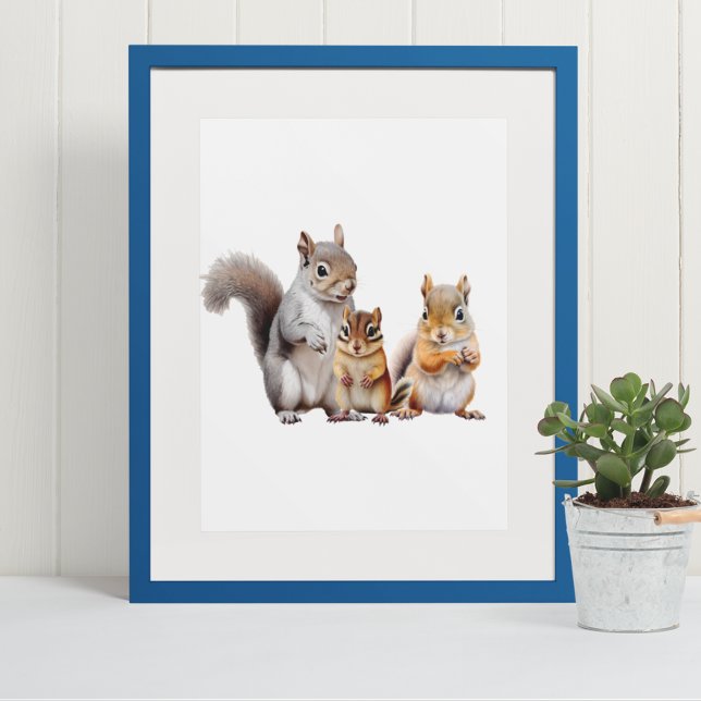 Eichhörnchen und Chipmunk-Kinderzimmer Poster (Von Creator hochgeladen)